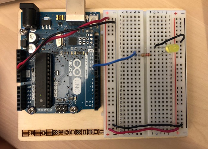 bread board set up for lab