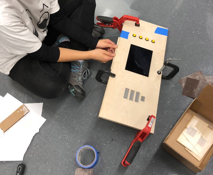 front panel assembling